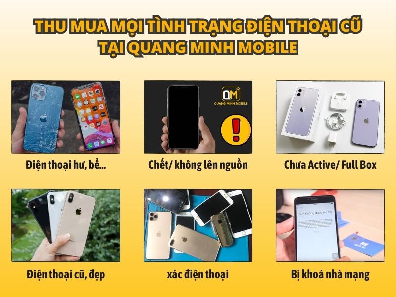 Tình trạng điện thoại cũ nhận tại mua ở Gò Vấp