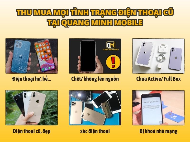 Tình trạng điện thoại cũ nhận tại mua ở Quận 5