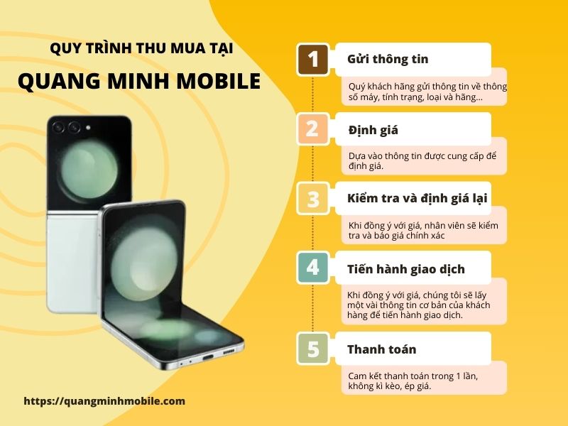 Quy trình thu mua điện thoại cũ Quận 9