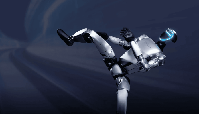 robot trung quoc xoay 360 do
