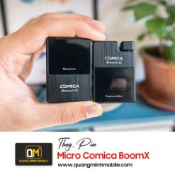 Thay pin microphone comica boomx