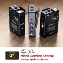 Thay pin microphone comica boomx