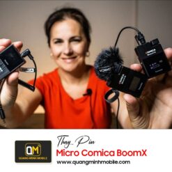 Thay pin microphone comica boomx
