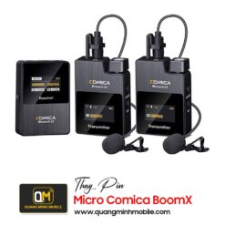 Thay pin microphone comica boomx