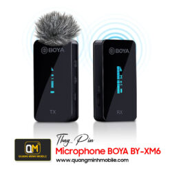 Thay pin microphone Boya By-XM6