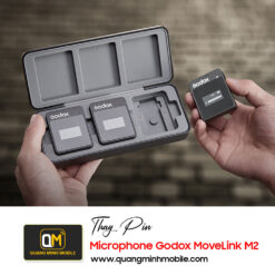 Thay pin microphone godox movelink m2